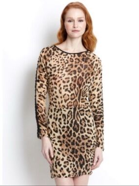 NWOT Isabel Lu Animal Print Sweater Dress